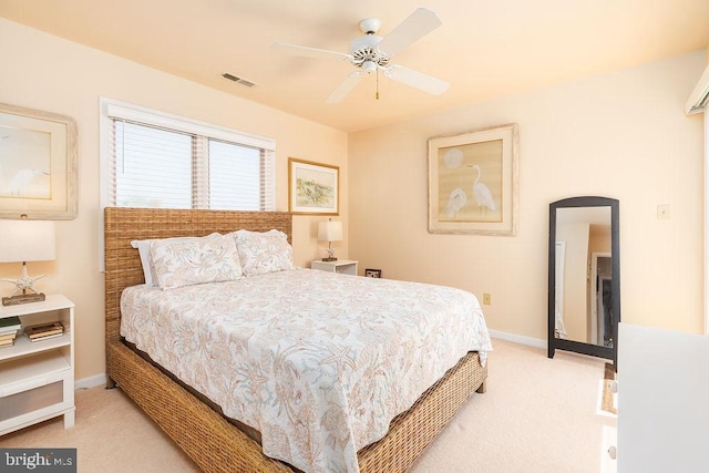 18 Ebb Tide Ct, Ocean Pines, MD 21811 - bedroom with light carpet, baseboards, and ceiling fan