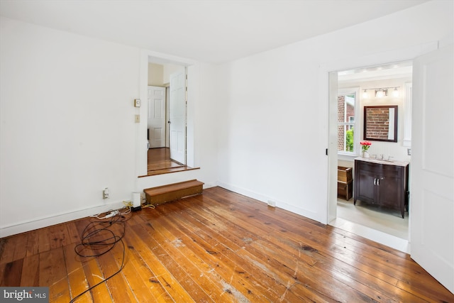 501 Park Row Pl, Harpers Ferry, WV 25425 - spare room with wood-type flooring and bar area