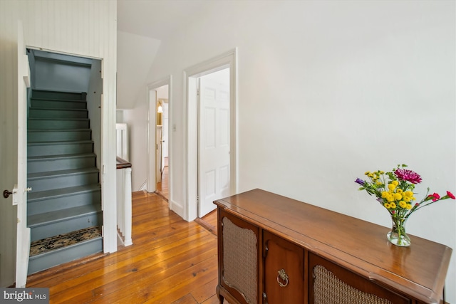 501 Park Row Pl, Harpers Ferry, WV 25425 - hallway with hardwood / wood-style flooring and stairs