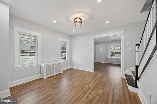 329 Euclid Ave, Trenton, NJ 08609 - entrance foyer featuring stairway, wood finished floors, recessed lighting, and baseboards