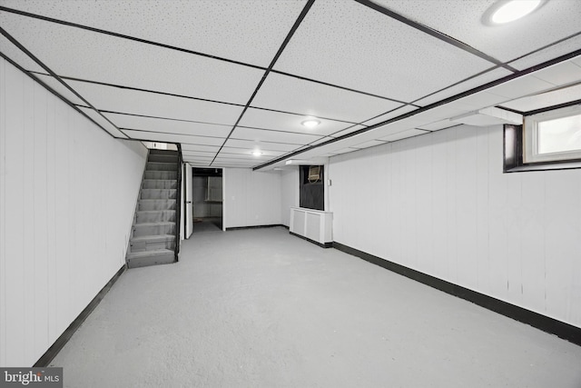 329 Euclid Ave, Trenton, NJ 08609 - below grade area with stairway and baseboards