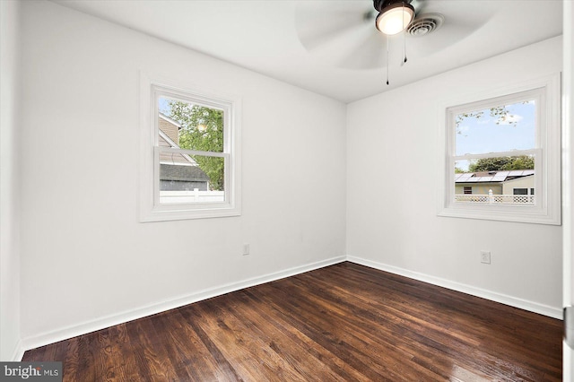 104 Louise Ave, Salisbury, MD 21804 - unfurnished room featuring dark wood finished floors, a ceiling fan, and baseboards