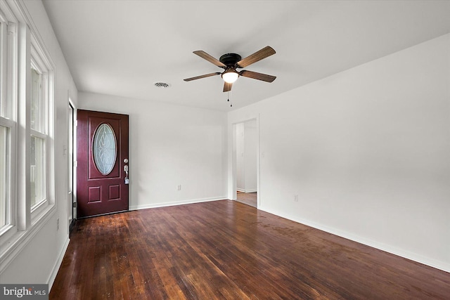 104 Louise Ave, Salisbury, MD 21804 - entryway with ceiling fan, wood finished floors, and baseboards