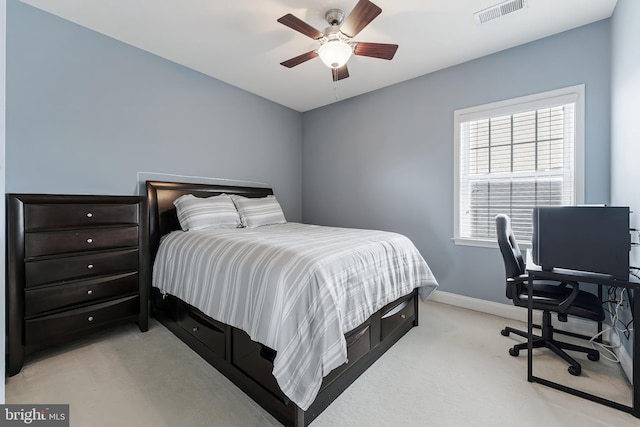 23412 Longollen Woods Ter, Ashburn, VA 20148 - bedroom featuring light colored carpet, baseboards, and a ceiling fan