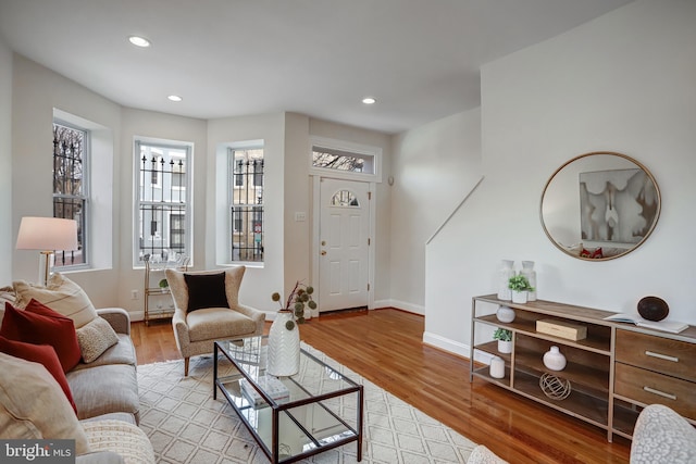 15 Todd Pl NE, Washington, DC 20002 - living room with light wood-style floors, recessed lighting, and baseboards