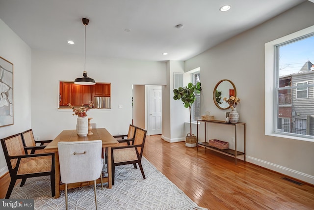 15 Todd Pl NE, Washington, DC 20002 - dining space with light wood-style floors, recessed lighting, and baseboards