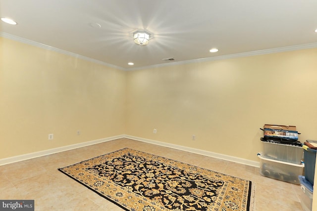 7808 Devereux Manor Ct, Fairfax Station, VA 22039 - unfurnished room with ornamental molding, recessed lighting, and baseboards