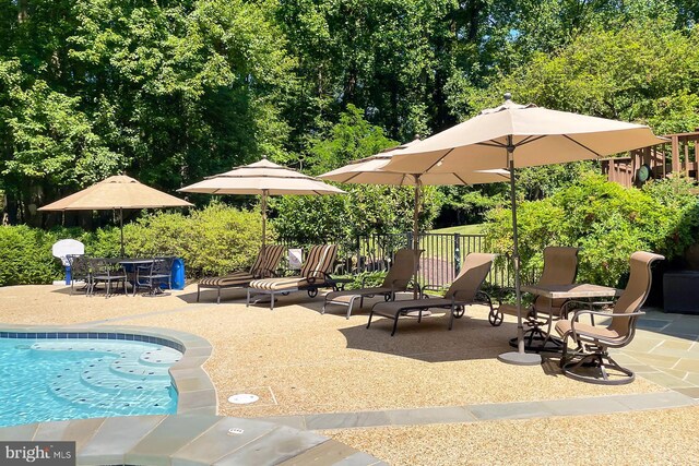 7808 Devereux Manor Ct, Fairfax Station, VA 22039 - view of pool with a patio area