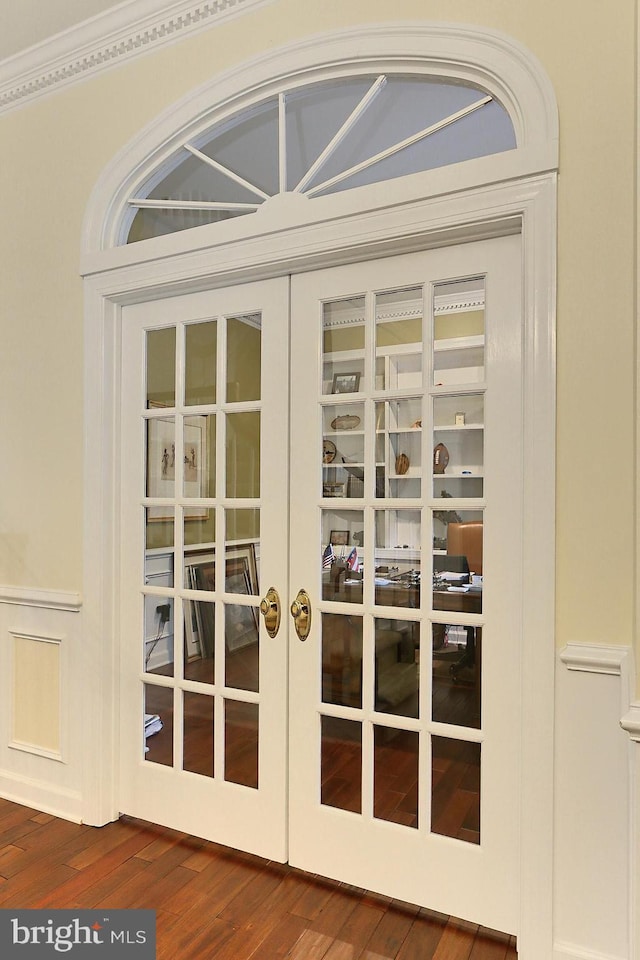 7808 Devereux Manor Ct, Fairfax Station, VA 22039 - detailed view of french doors and wood finished floors