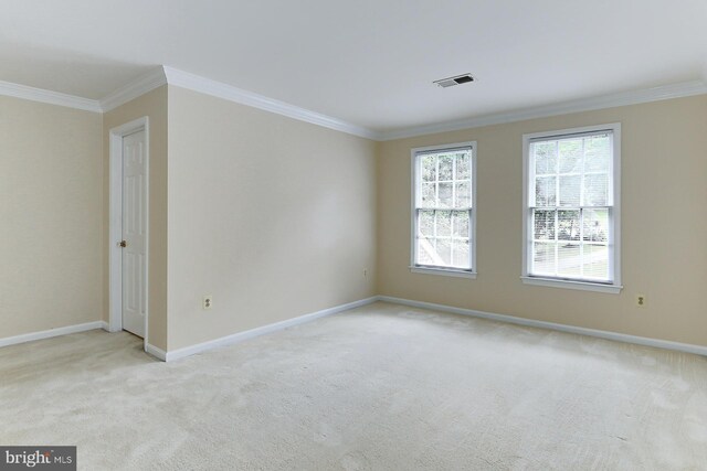 7808 Devereux Manor Ct, Fairfax Station, VA 22039 - unfurnished room with light colored carpet, ornamental molding, and baseboards