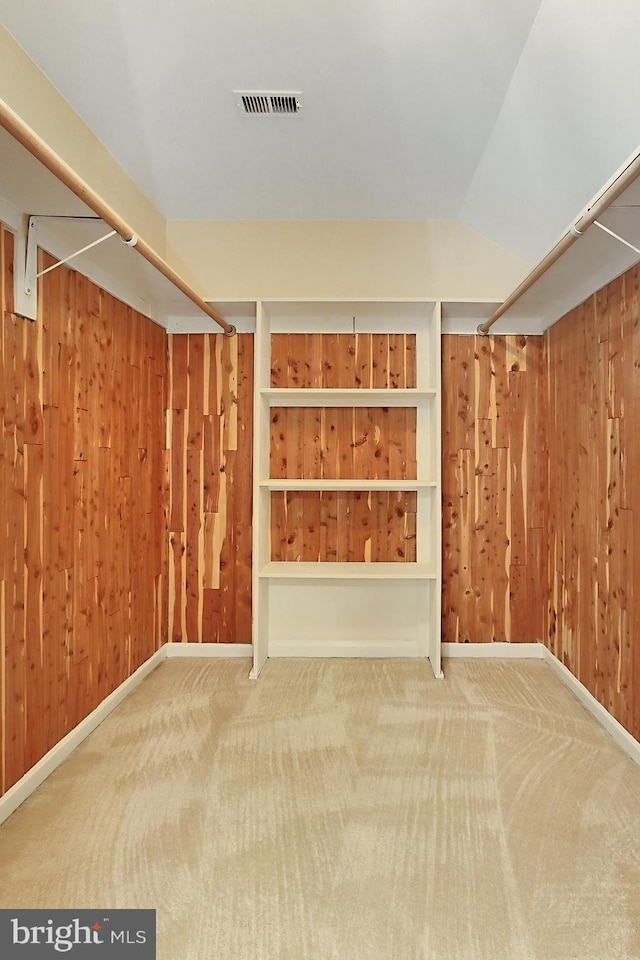 7808 Devereux Manor Ct, Fairfax Station, VA 22039 - walk in closet featuring carpet and vaulted ceiling
