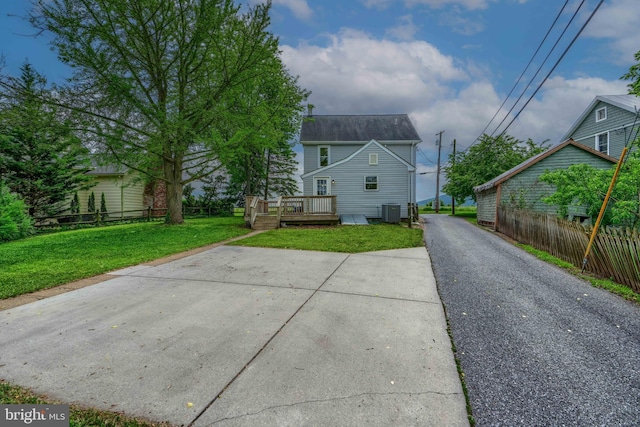 806 Frailey Rd, Emmitsburg, MD 21727 - rear view of property featuring a deck and cooling unit