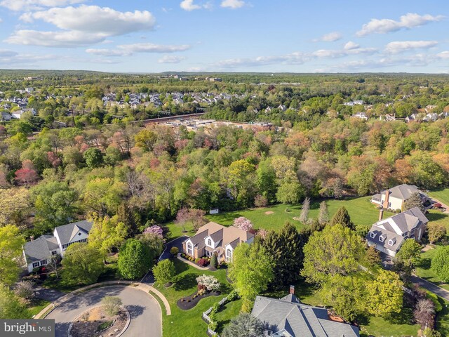 4 Stults Dr, Plainsboro, NJ 08536 - aerial perspective of suburban area featuring a heavily wooded area