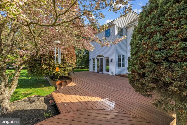 4 Stults Dr, Plainsboro, NJ 08536 - deck featuring french doors