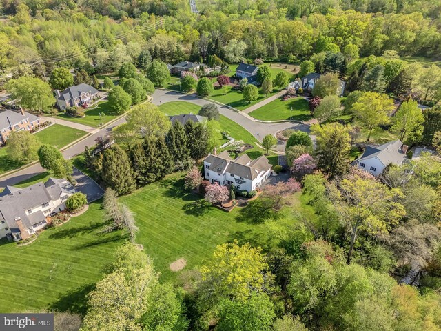 4 Stults Dr, Plainsboro, NJ 08536 - aerial view of residential area featuring a heavily wooded area