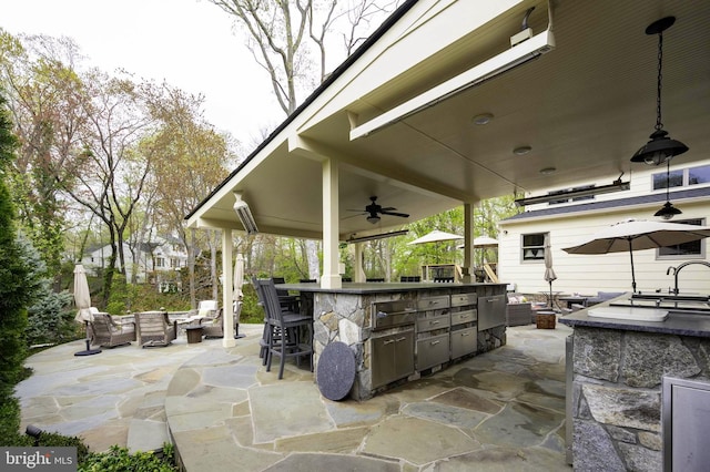 902 Emerald Dr, Alexandria, VA 22308 - view of patio / terrace featuring ceiling fan and outdoor lounge area