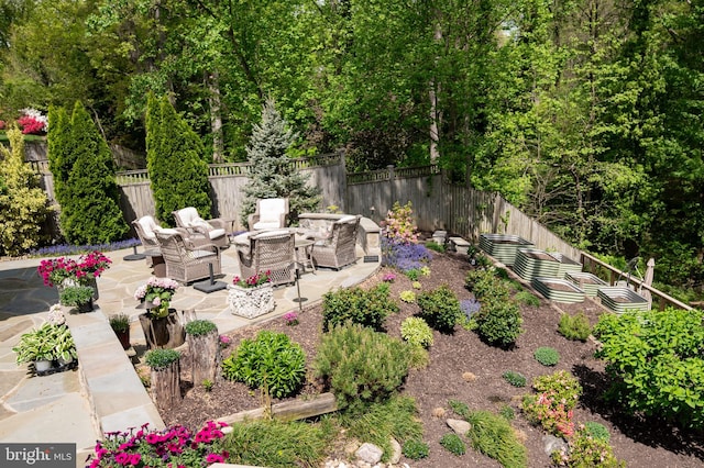 902 Emerald Dr, Alexandria, VA 22308 - fenced backyard with a patio and an outdoor living space