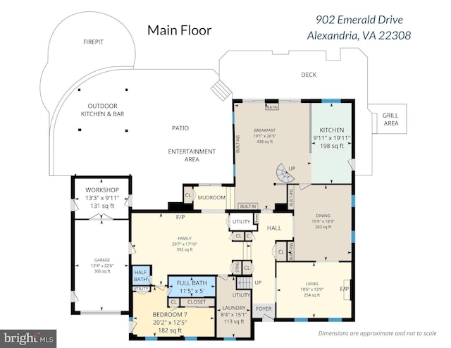 902 Emerald Dr, Alexandria, VA 22308 - property floor plan