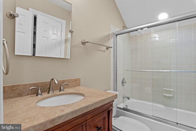 502 Pride Of Baltimore Dr, Arnold, MD 21012 - bathroom with vanity, toilet, and combined bath / shower with glass door