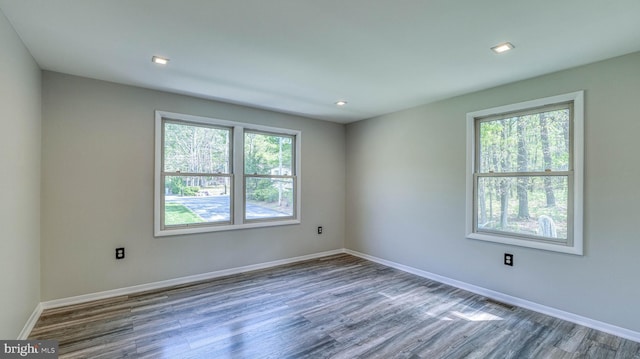 6057 English Creek Ave, Egg Harbor Township, NJ 08234 - unfurnished room with healthy amount of natural light, wood finished floors, baseboards, and recessed lighting