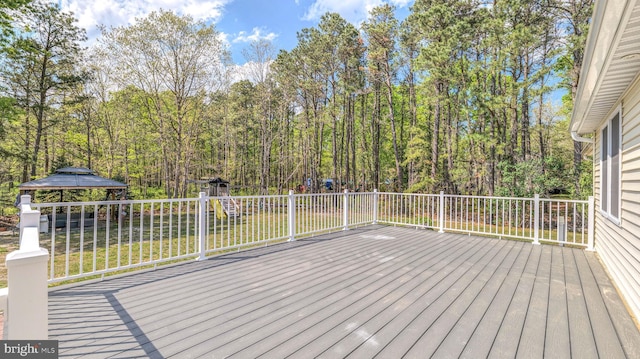 6057 English Creek Ave, Egg Harbor Township, NJ 08234 - deck with a gazebo and a yard