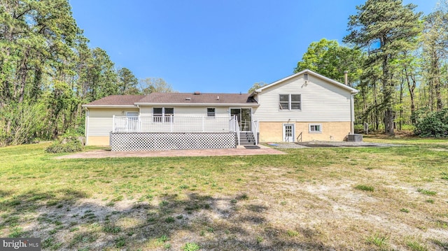 6057 English Creek Ave, Egg Harbor Township, NJ 08234 - rear view of house with a yard and a deck