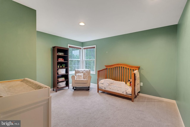 134 Whitaker Ave, North East, MD 21901 - bedroom with baseboards, carpet, recessed lighting, and a nursery area
