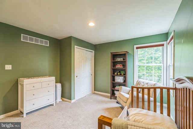 134 Whitaker Ave, North East, MD 21901 - bedroom with baseboards, light colored carpet, and recessed lighting