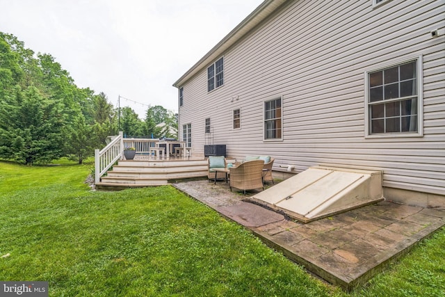 134 Whitaker Ave, North East, MD 21901 - back of property with a deck, a lawn, and a patio