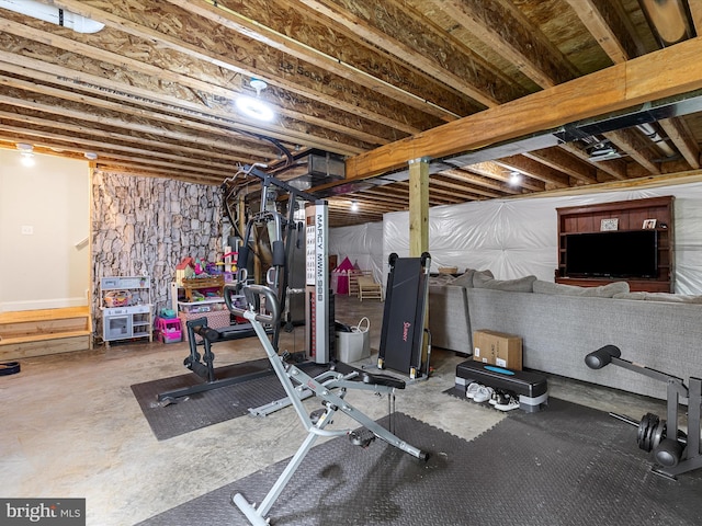 view of workout area