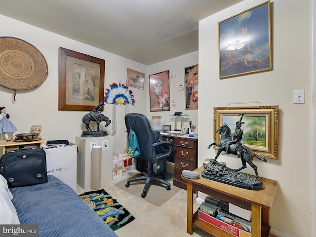 view of carpeted office