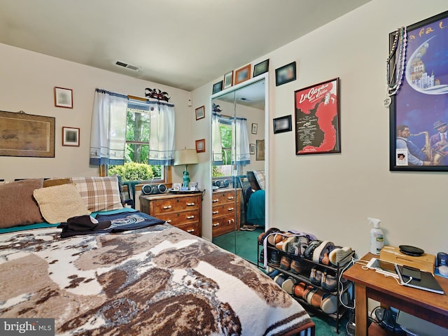 bedroom with a closet