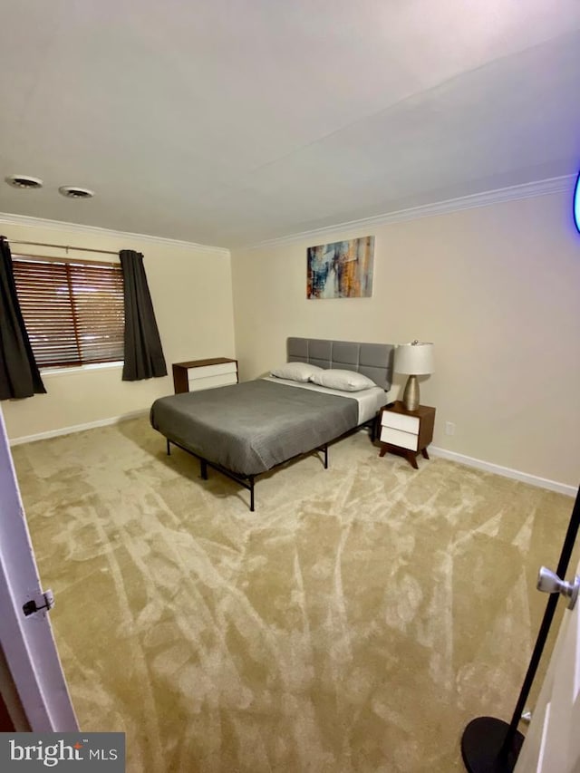 2624 Redcoat Dr Unit 2B, Alexandria, VA 22303 - bedroom featuring ornamental molding, carpet, and baseboards
