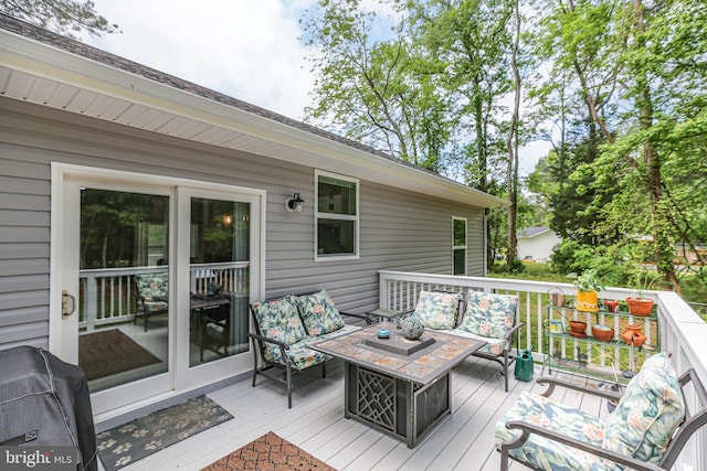 309 N Glebe Rd, Montross, VA 22520 - wooden deck with an outdoor living space