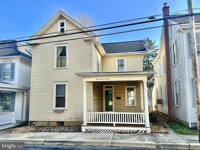 203 N Cedar St, Lititz, PA 17543 - view of front facade with covered porch