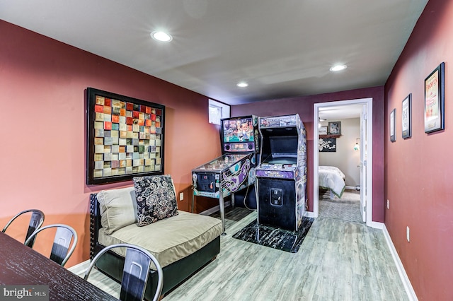7140 Poole Jones Rd, Frederick, MD 21702 - living room with wood finished floors, baseboards, and recessed lighting
