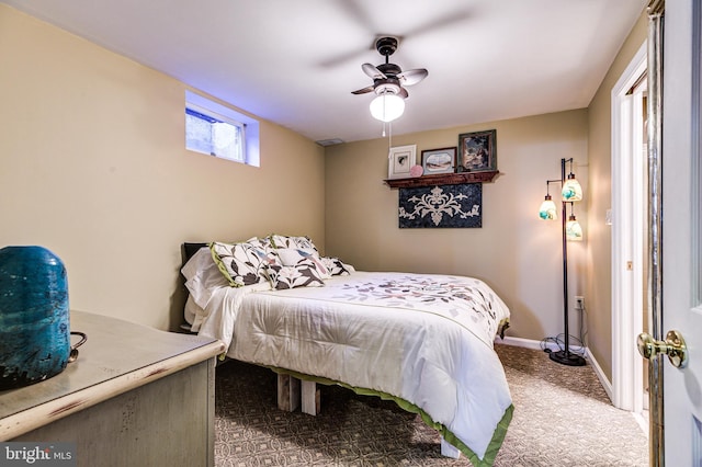 7140 Poole Jones Rd, Frederick, MD 21702 - carpeted bedroom with baseboards and ceiling fan