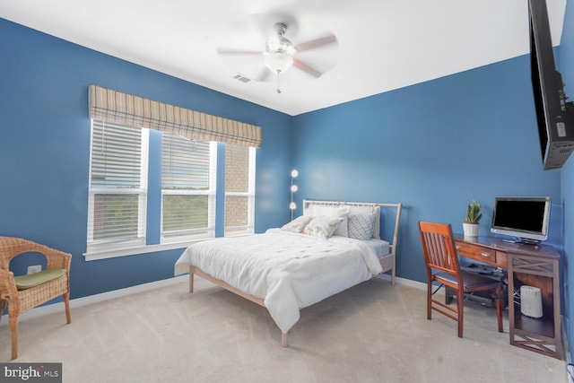8960 Fascination Ct Unit 414, Lorton, VA 22079 - carpeted bedroom featuring baseboards, ceiling fan, and an office area