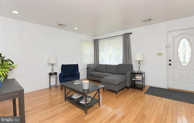 13 Dorset Dr, Ewing, NJ 08618 - living area featuring light wood-style floors, recessed lighting, and baseboards