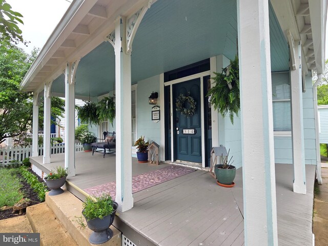 314 Bohemia Ave, Chesapeake City, MD 21915 - view of exterior entry with a porch