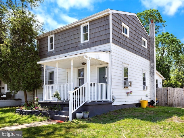 602 Lippincott Ave, Riverton, NJ 08077 - view of front of property with a chimney and a porch