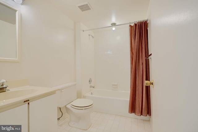 1 Brooking Ct Unit 202, Lutherville Timonium, MD 21093 - full bath with tile patterned flooring, toilet, shower / bath combo with shower curtain, and vanity