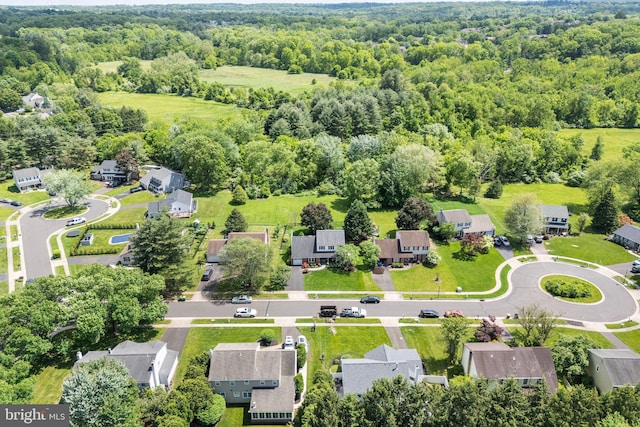 36 Gettysburg Ln, Newtown, PA 18940 - aerial perspective of suburban area featuring a forest