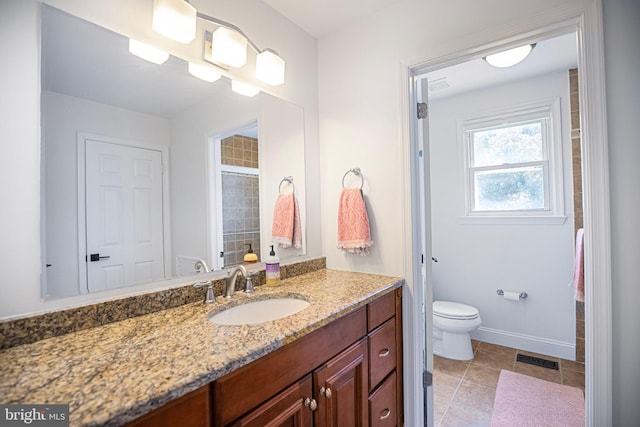 36 Gettysburg Ln, Newtown, PA 18940 - bathroom featuring toilet, vanity, and baseboards