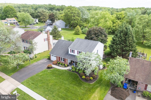 36 Gettysburg Ln, Newtown, PA 18940 - aerial view of residential area featuring a forest