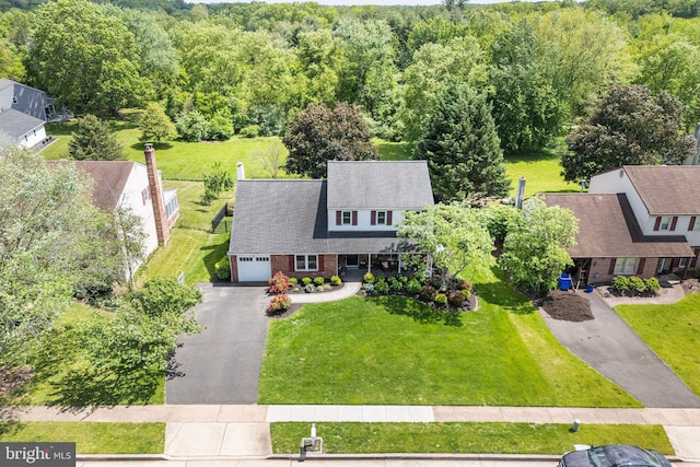 36 Gettysburg Ln, Newtown, PA 18940 - aerial view of property and surrounding area with a forest
