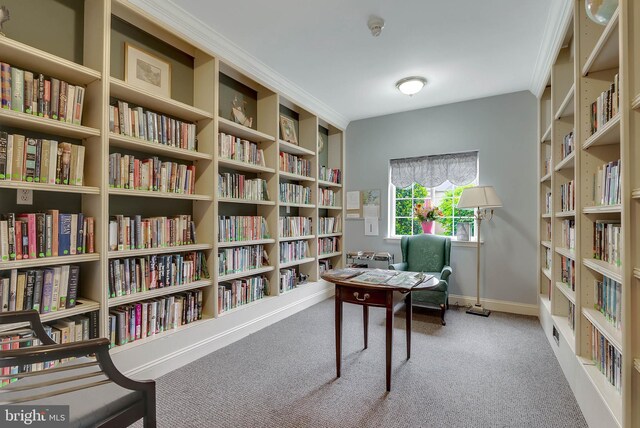 521 Paoli Pointe Dr Unit 521-U, Paoli, PA 19301 - office area featuring bookshelves, carpet floors, and baseboards