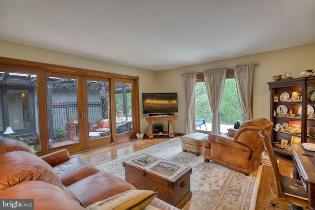 3012 Duncan Rd, White Hall, MD 21161 - living room with wood finished floors and french doors