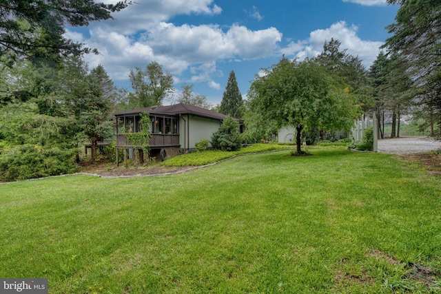 3012 Duncan Rd, White Hall, MD 21161 - view of grassy yard with a sunroom