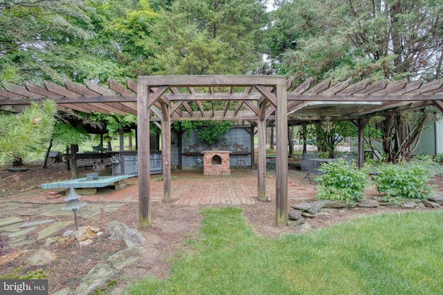 3012 Duncan Rd, White Hall, MD 21161 - view of yard featuring a pergola and a patio area